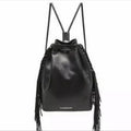 Express Genuine Black Leather Satchel Hand Bag Purse