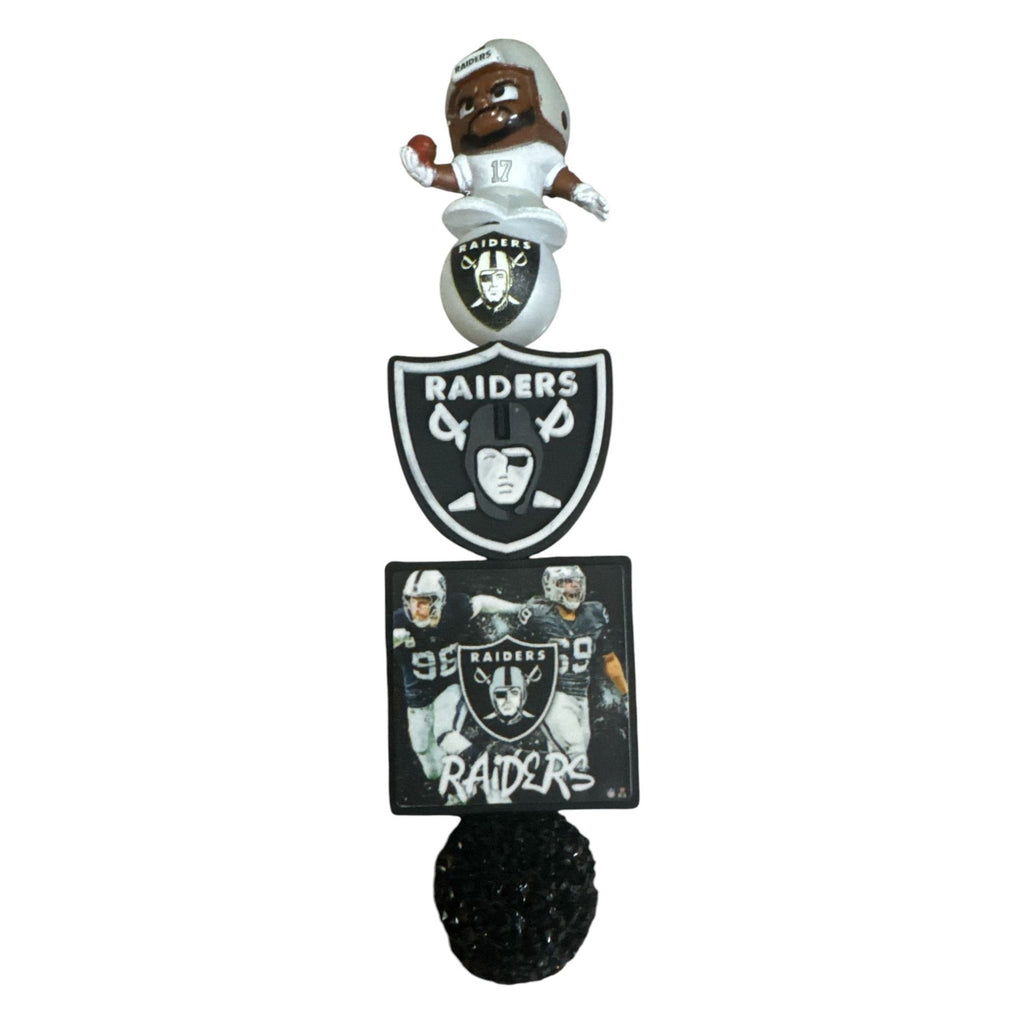 Las Vegas Raiders Rhinestone Bling Pen With Figurine & Team Logo Accents