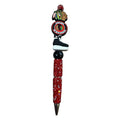 Chicago Blackhawks Beaded Glitter Pen With Hockey Skate & Team Logo Accents