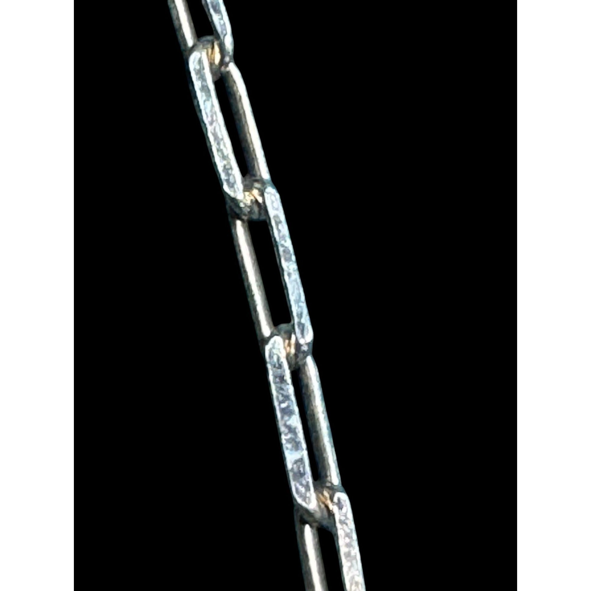 Made in Italy Sterling Silver 925 Rectangular Link Chain Necklace – Modern Minimalist – Spring Ring Clasp