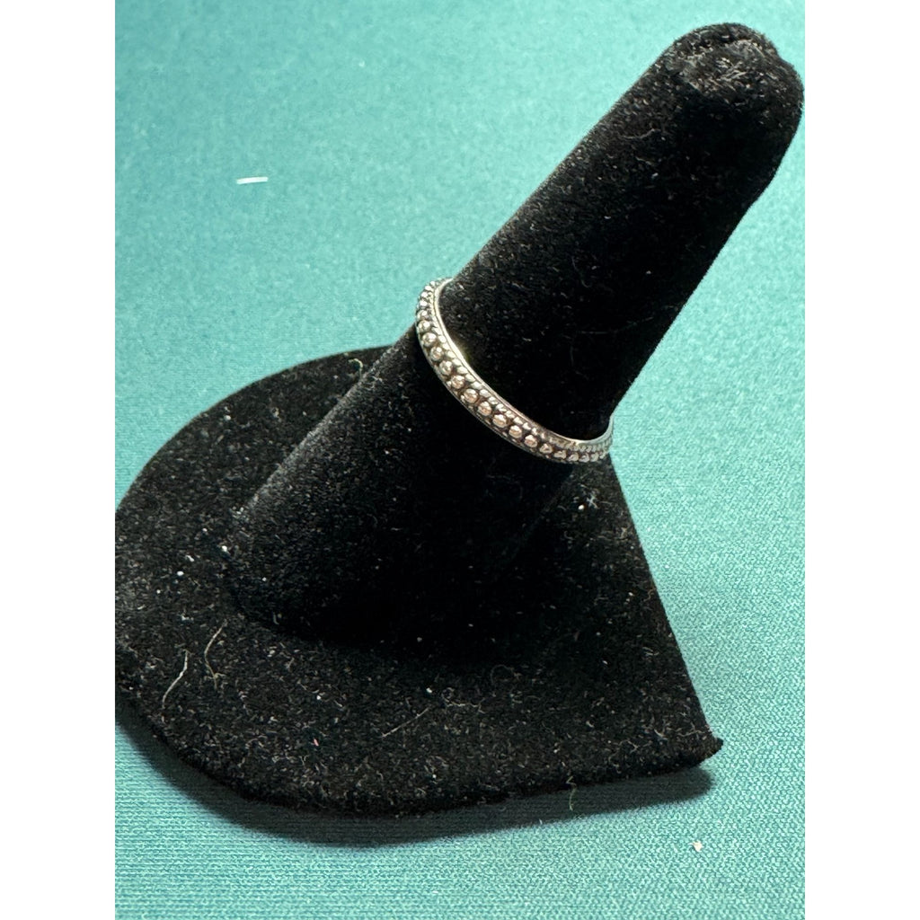 Sterling Silver Eternity Band With Intricate Marcasite Detailing For Women