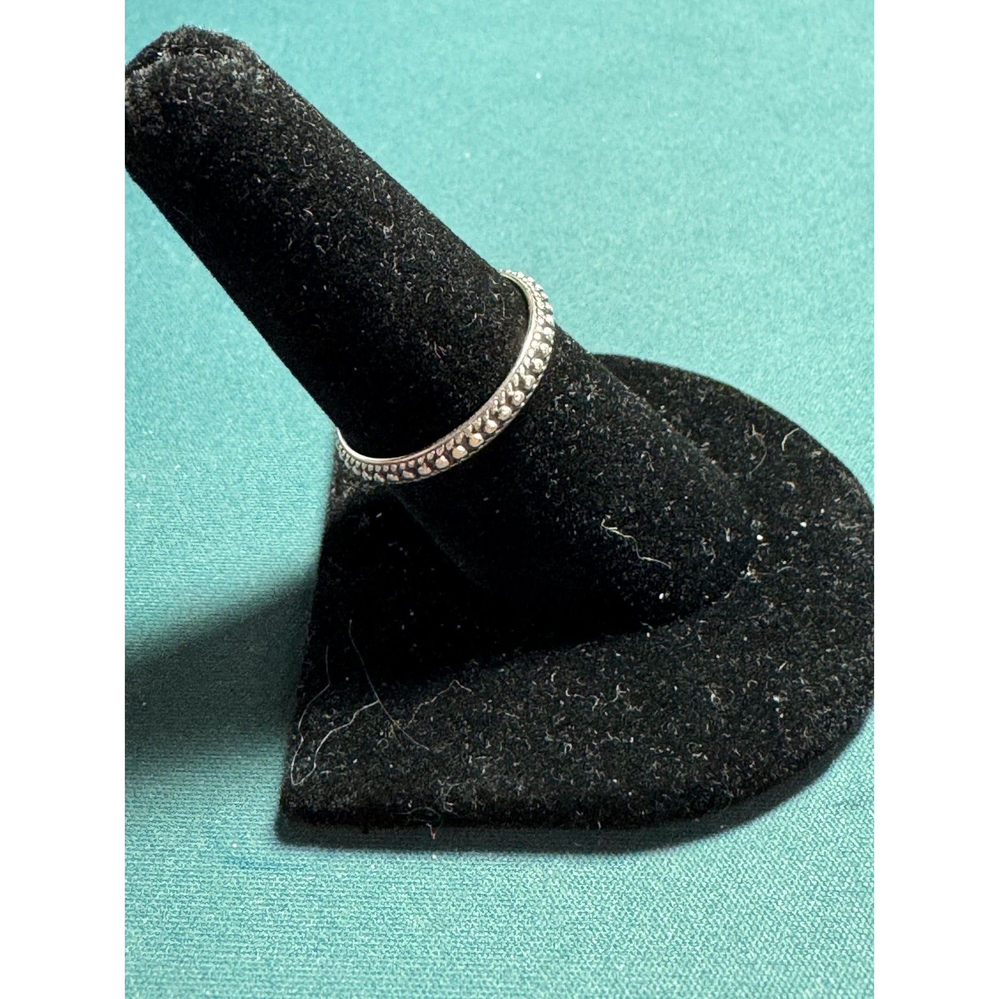 Sterling Silver Eternity Band With Intricate Marcasite Detailing For Women