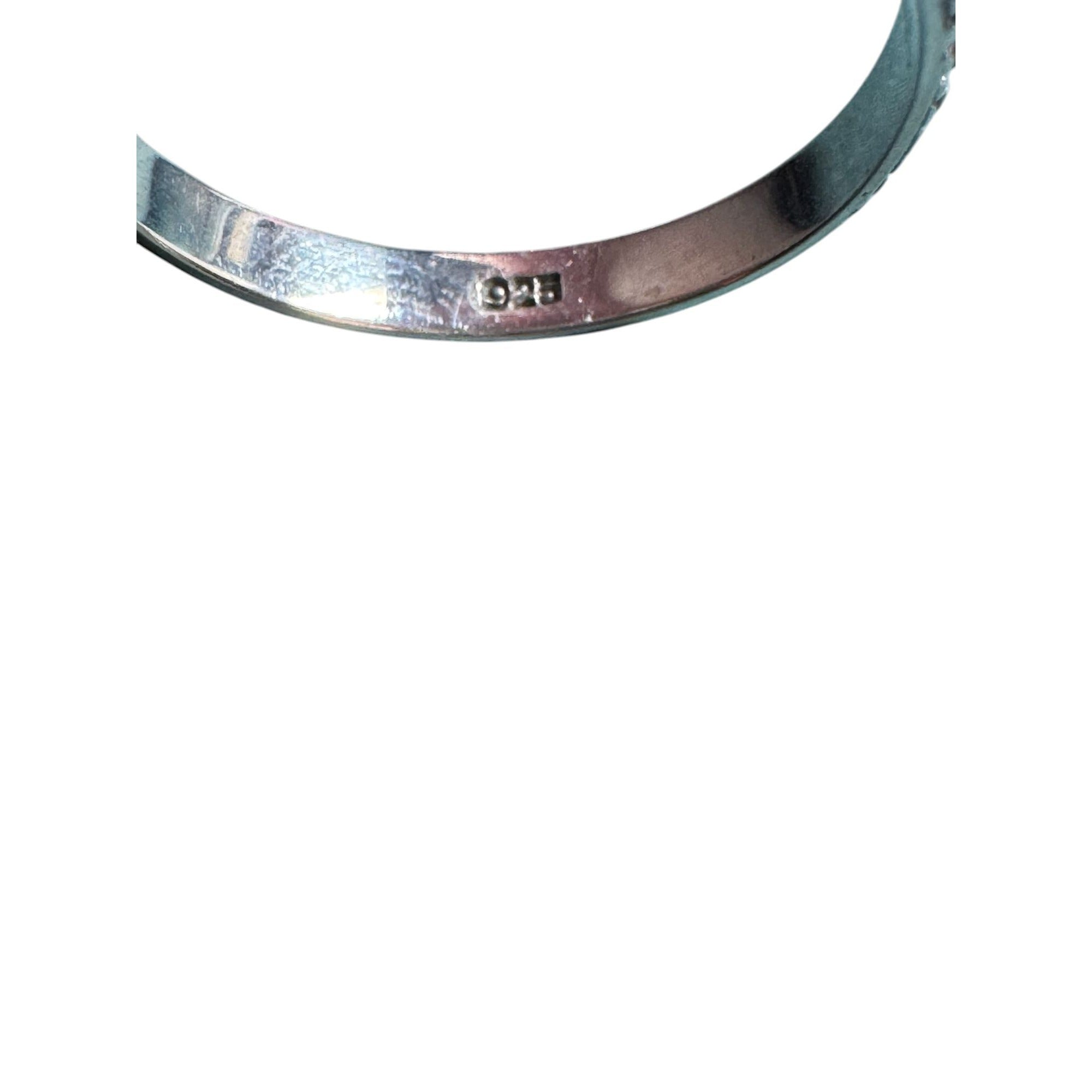 Sterling Silver Eternity Band With Intricate Marcasite Detailing For Women