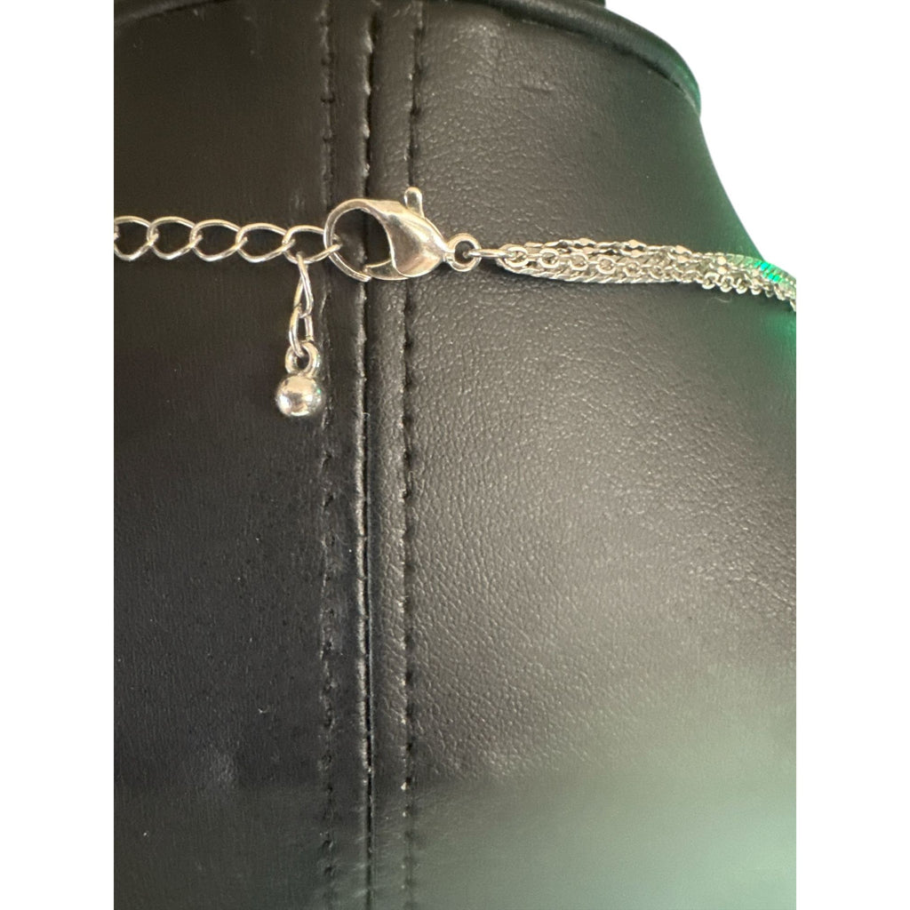 Layered Silver-Tone Necklace With Cross & Coin Pendants Minimalist Jewelry Adjustable Length Womens Accessories