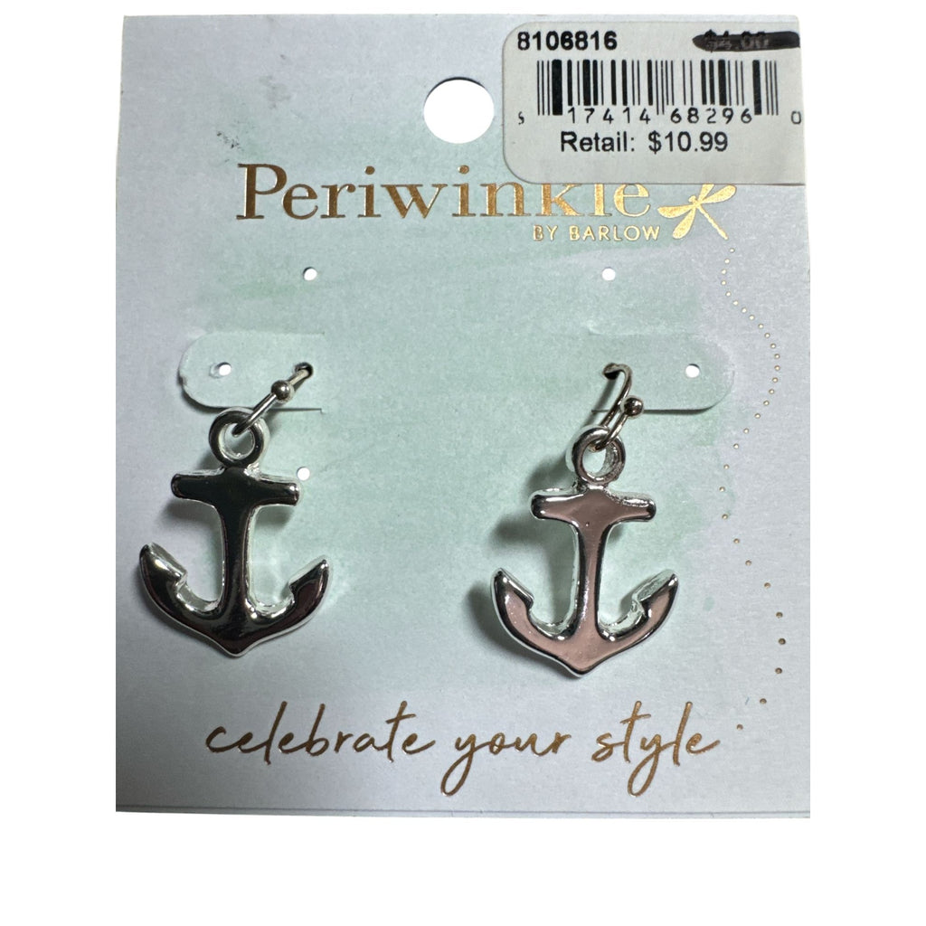 Anchor Drop Earrings Silver Tone By Periwinkle Celebrate Your Style