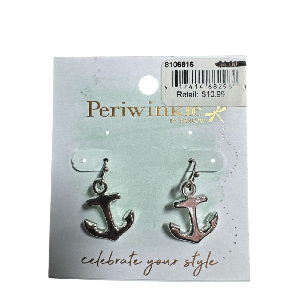 Anchor Drop Earrings Silver Tone By Periwinkle Celebrate Your Style