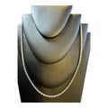 Stainless Steel Rope Chain Necklace 22” Silver Tone Twisted Rope Design Unisex