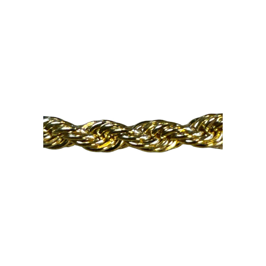 14k Gold-Plated Rope Chain Anklet 9" Lightweight Elegant Design for Women