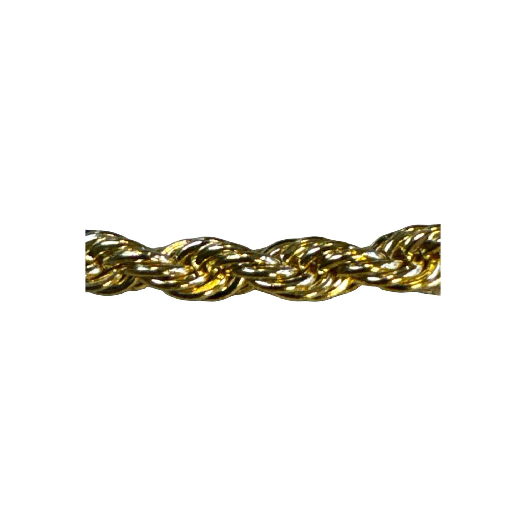 14k Gold-Plated Rope Chain Anklet 9" Lightweight Elegant Design for Women