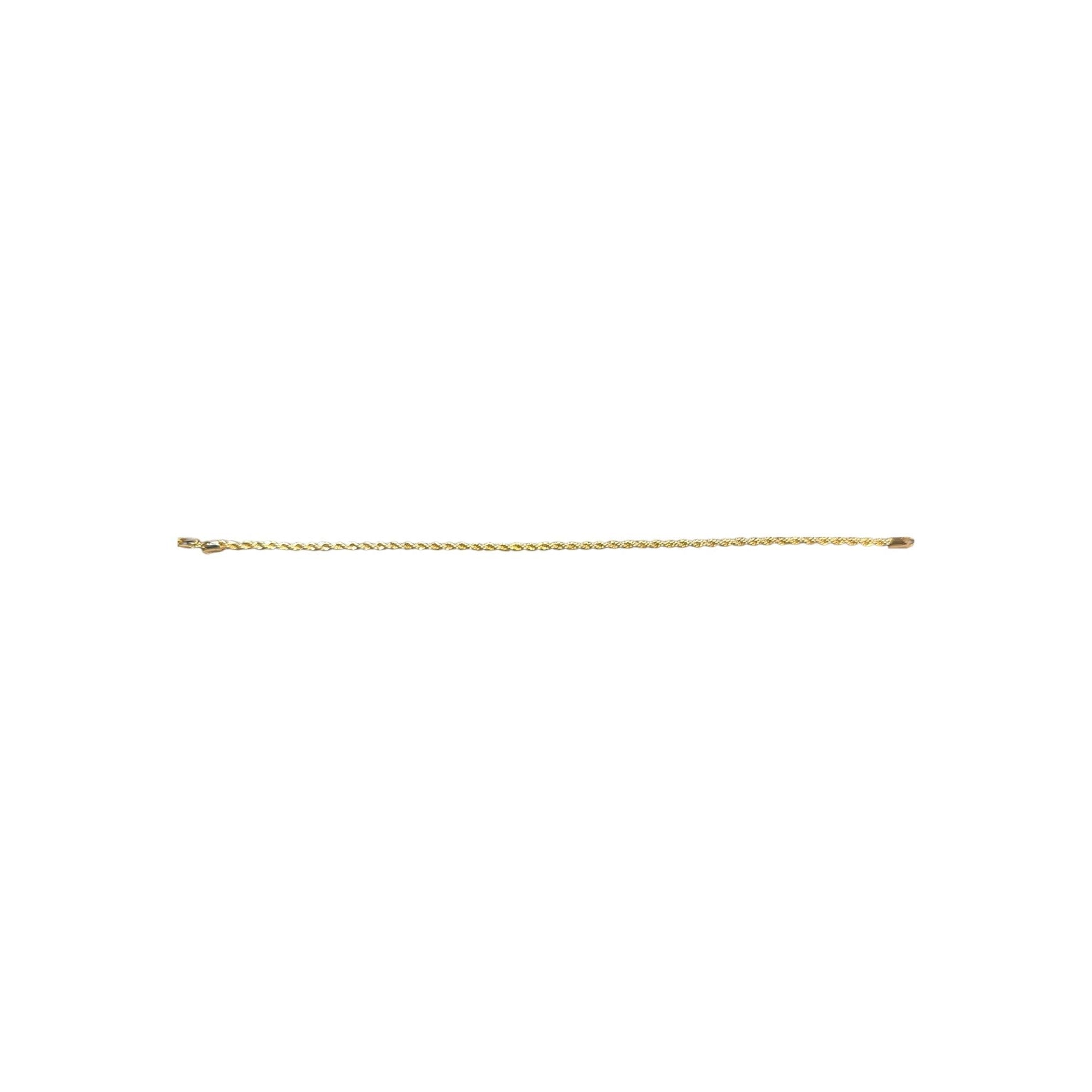 14k Gold-Plated Rope Chain Anklet 9" Lightweight Elegant Design for Women