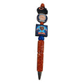 Chicago Bears Themed Glitter Ballpoint Pen With Team Logos & Beads Perfect For Fans & Gameday Writing Needs