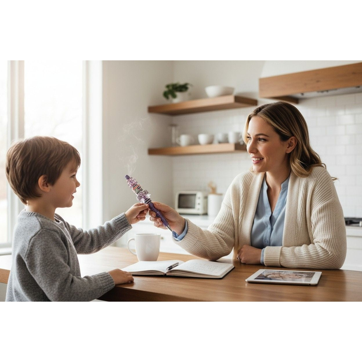 Our First Mothers Day Together Bedazzled Pen - Purple & Pink Crystals With Floral Accents For Gifting Or Keepsake