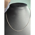 Sterling Silver Box Chain Necklace 15" Simple Square Link Design Elegant Minimalist Jewelry For Women