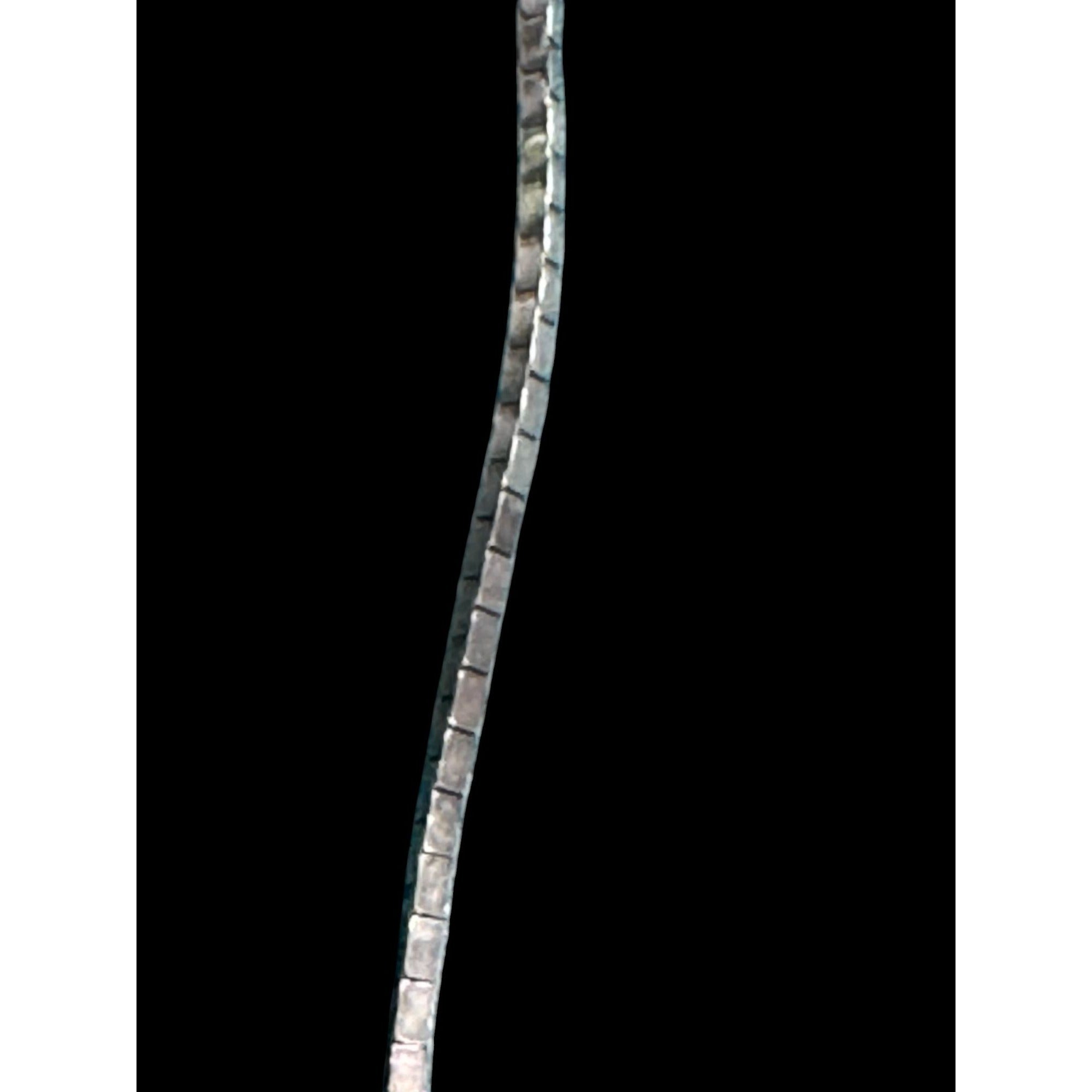 Sterling Silver Box Chain Necklace 15" Simple Square Link Design Elegant Minimalist Jewelry For Women