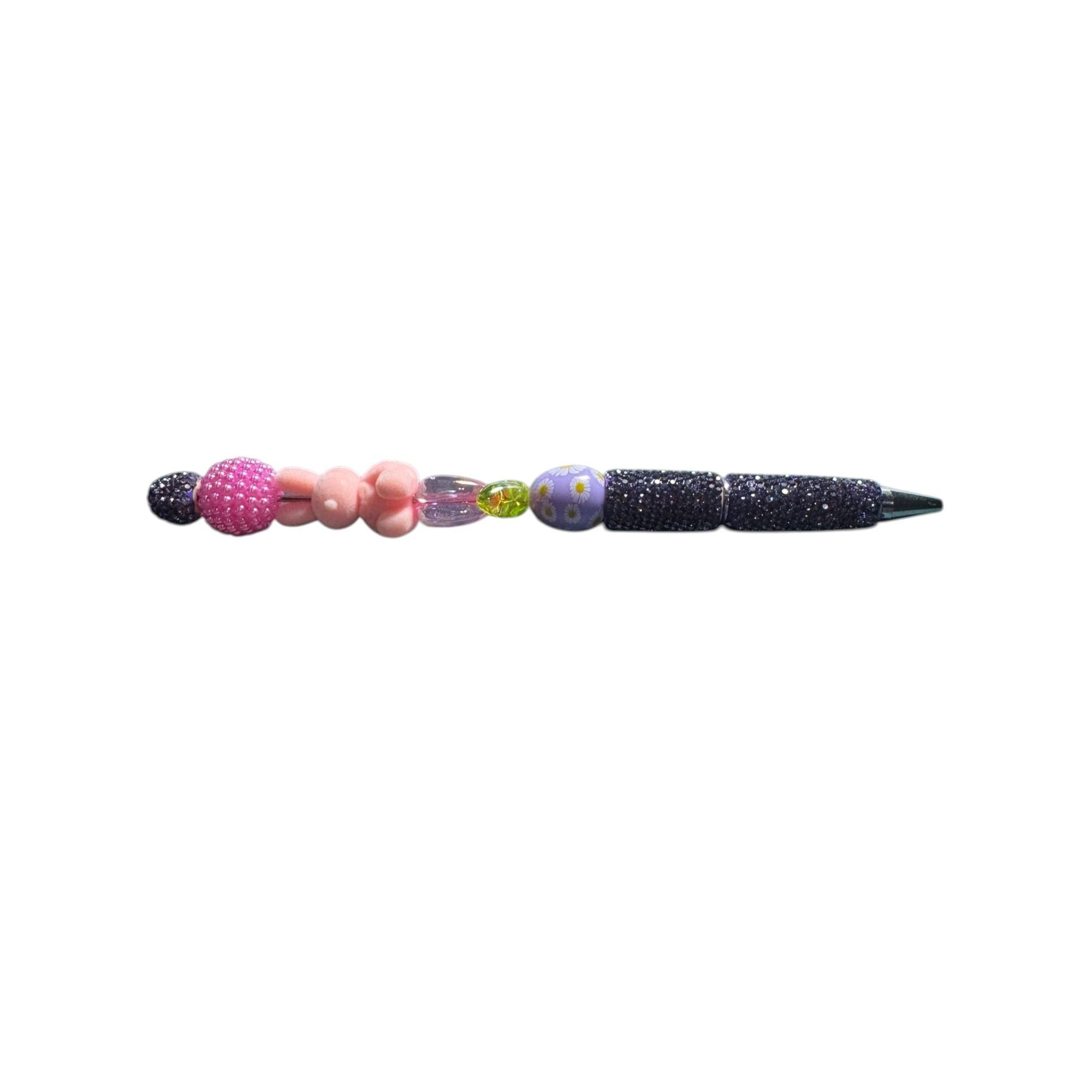 Easter-Themed Decorative Bunny Pen With Beaded Design And Glittered Handle