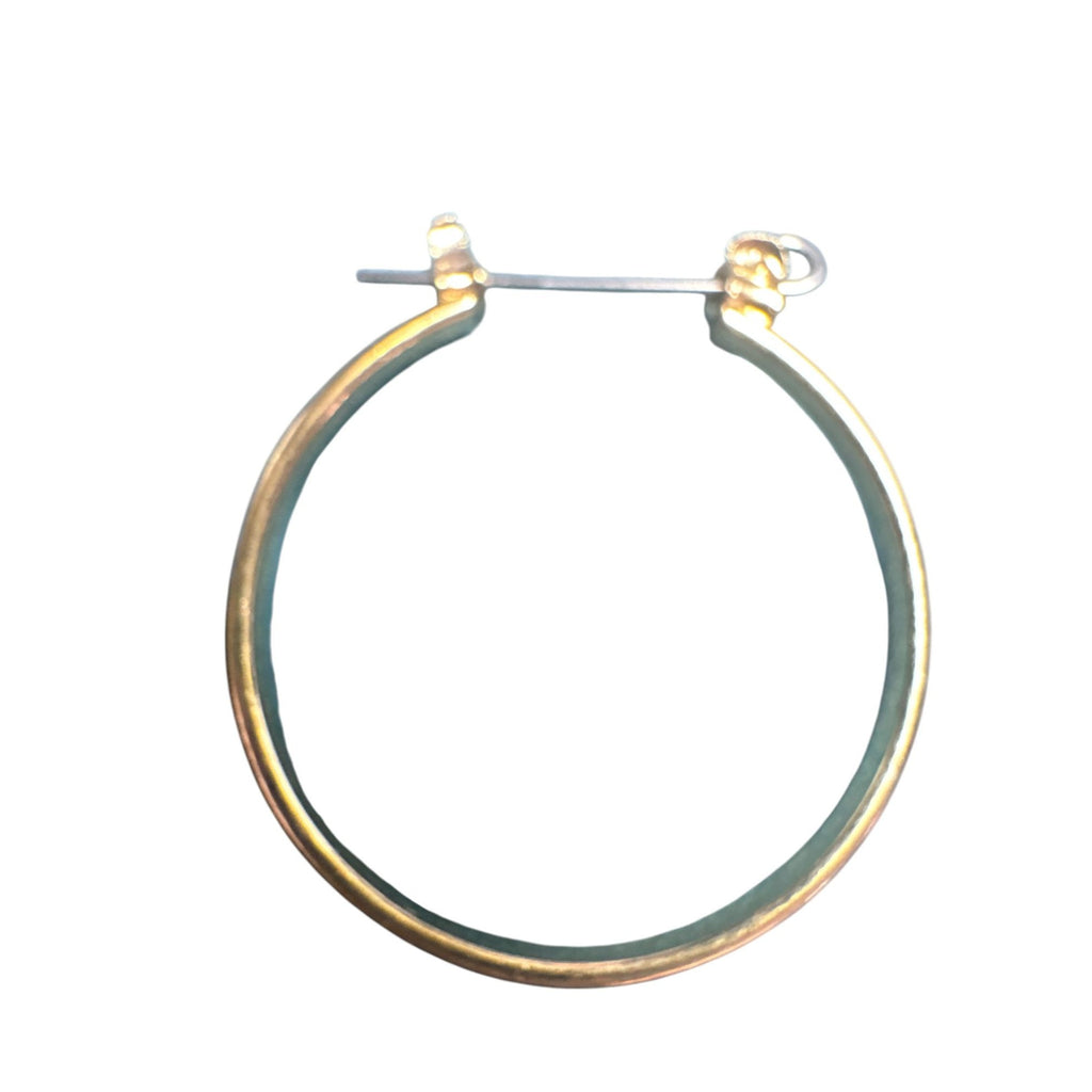 Gold-Tone Hoop Earrings With Secure Hinged Clasps For Women