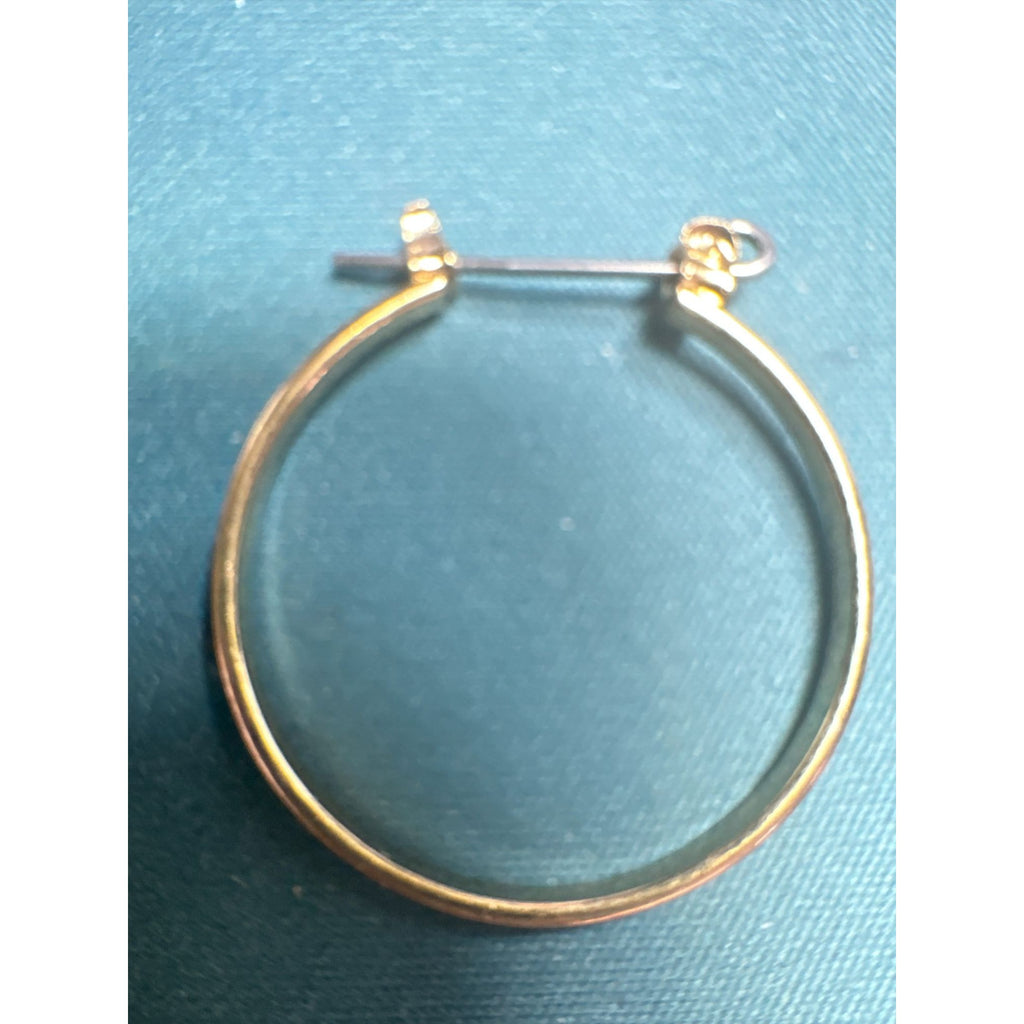 Gold-Tone Hoop Earrings With Secure Hinged Clasps For Women