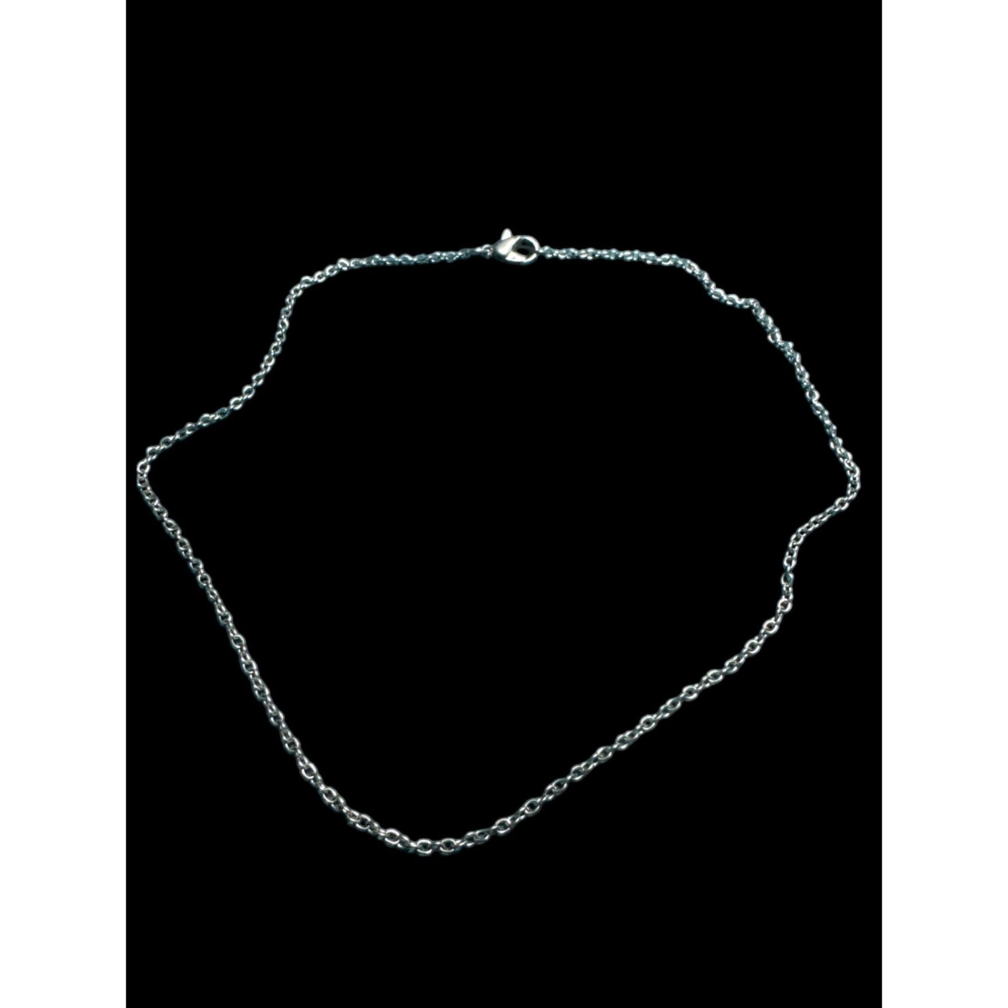 Silver Chain Necklace 18” Lobster Clasp, Dainty Minimalist Link Chain, Unisex Jewelry