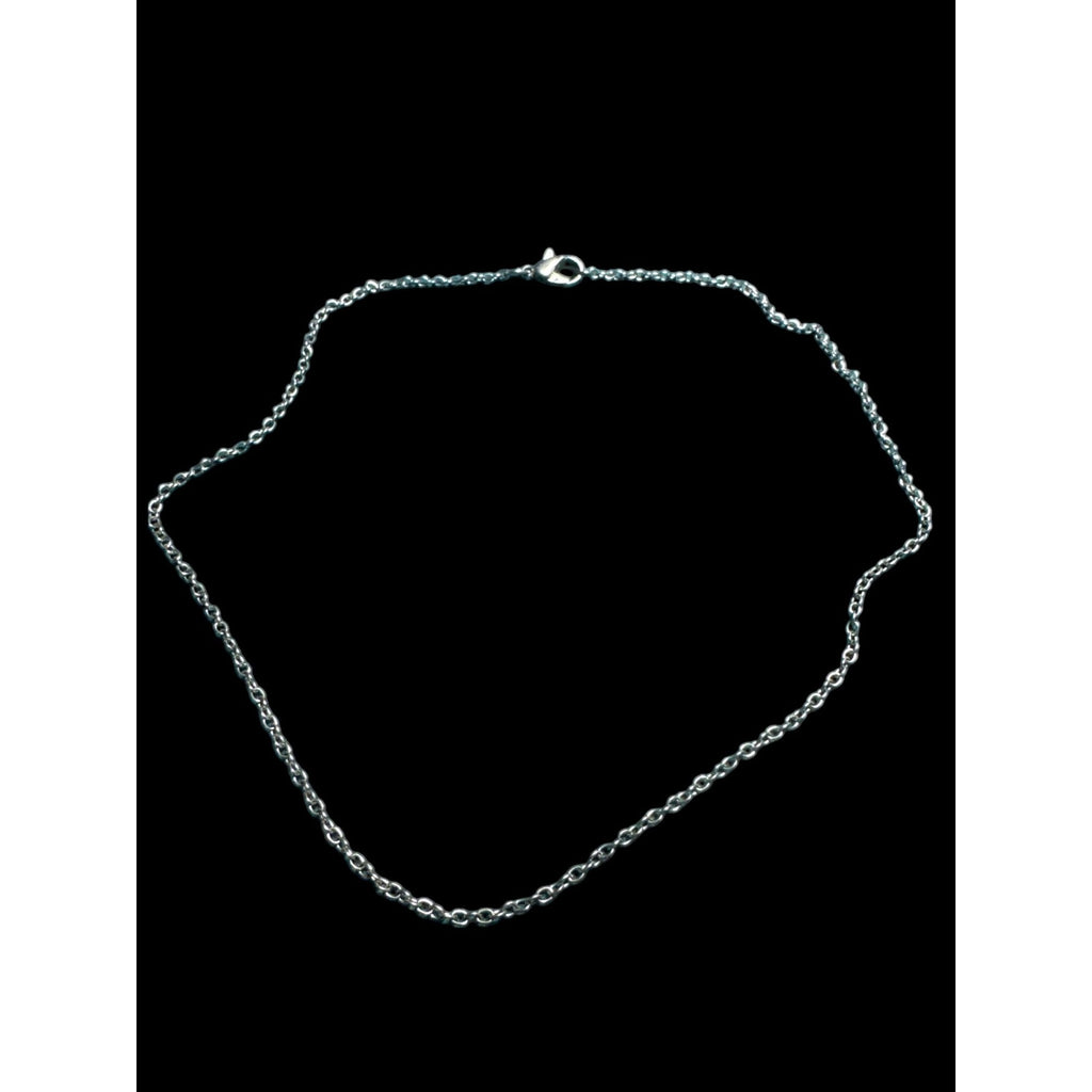 Silver Chain Necklace 18” Lobster Clasp, Dainty Minimalist Link Chain, Unisex Jewelry