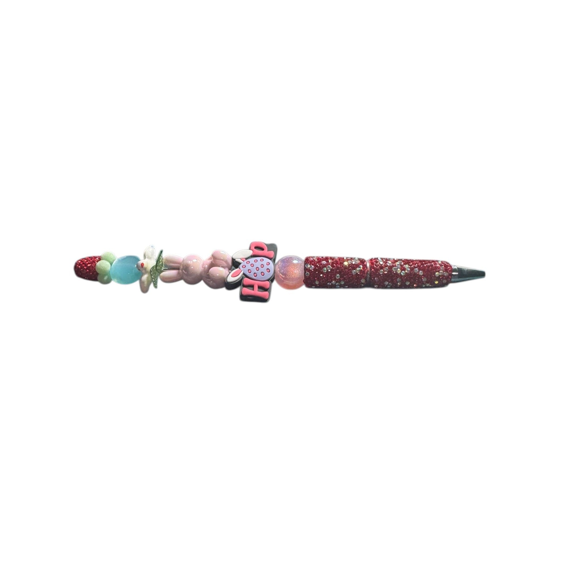 Easter Sparkle Pen With Bunny & "Hop" Charm - Festive Writing Accessory For Kids