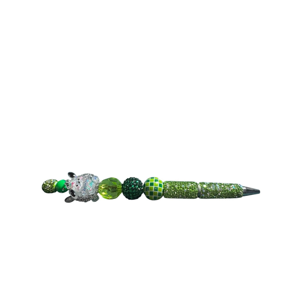 My Melody Beaded Green Ballpoint Pen with Rhinestones & Decorative Accents for Writing or Gifting