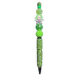 Beetlejuice-themed Beaded Novelty Pen with Green Character Charm Design