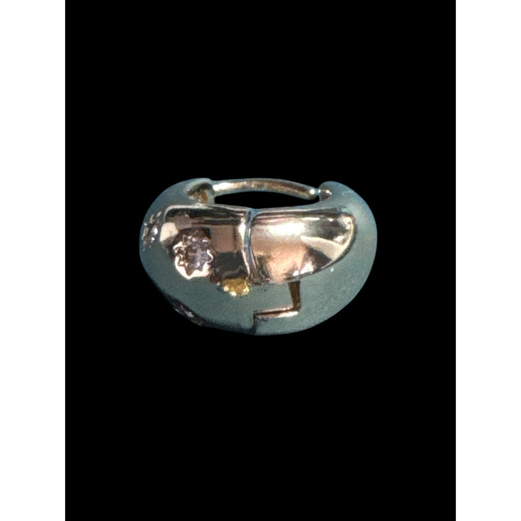 Gold-Tone Clip-On Earrings With Crystal Accents For Women