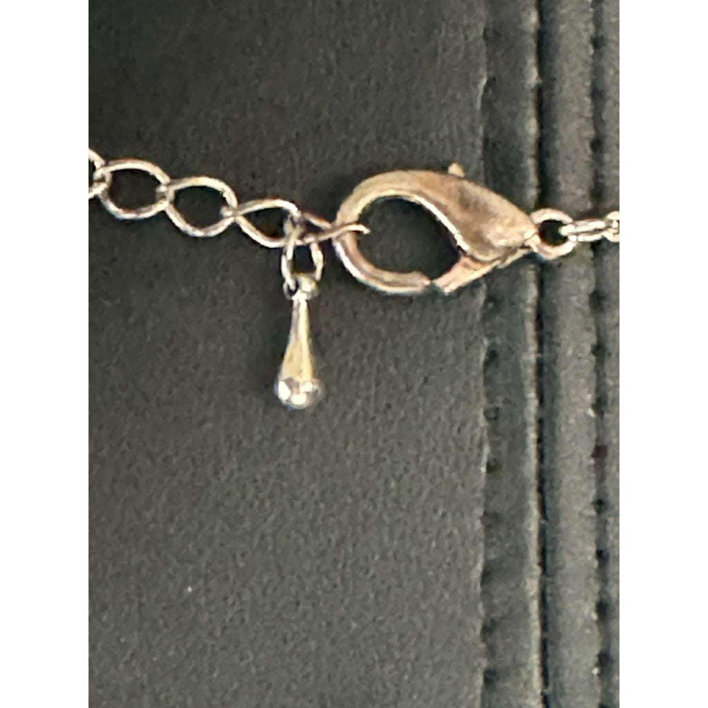 Heart-Shaped Padlock Pendant Necklace With Charms & Keyhole Design Silver-Tone Chain Fleur-De-Lis Key & Crystal Accents