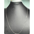 Sterling Silver 925 Italian Box Chain Necklace 23" Lobster Clasp