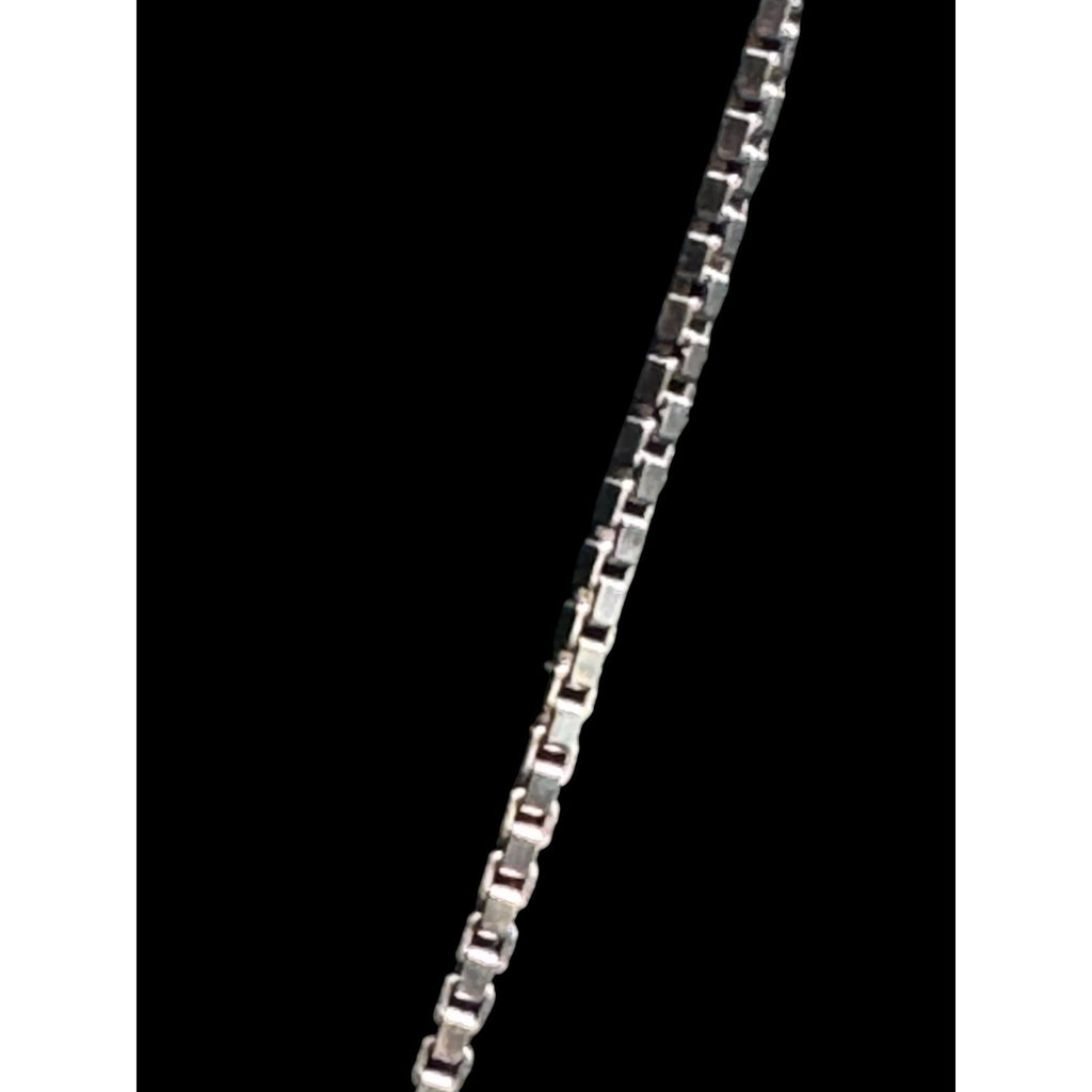Sterling Silver 925 Italian Box Chain Necklace 23" Lobster Clasp