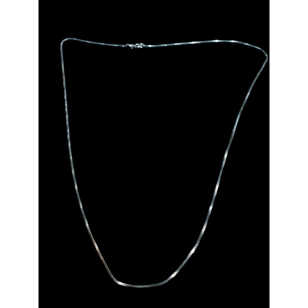 Sterling Silver 925 Italian Box Chain Necklace 23" Lobster Clasp