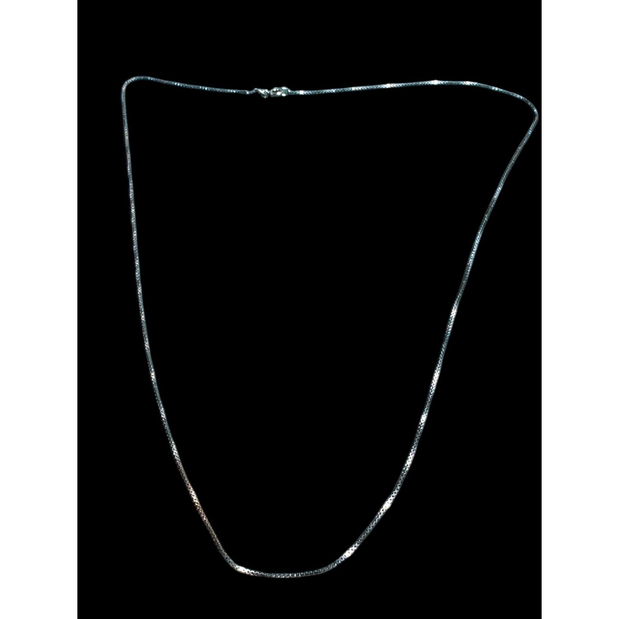 Sterling Silver 925 Italian Box Chain Necklace 23" Lobster Clasp