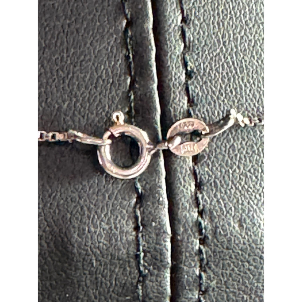 Sterling Silver 925 Italian Box Chain Necklace 23" Lobster Clasp