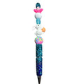 Easter-Themed Bunny & Glitter Beaded Pen With Rainbow Accents - Fun & Festive Writing Tool