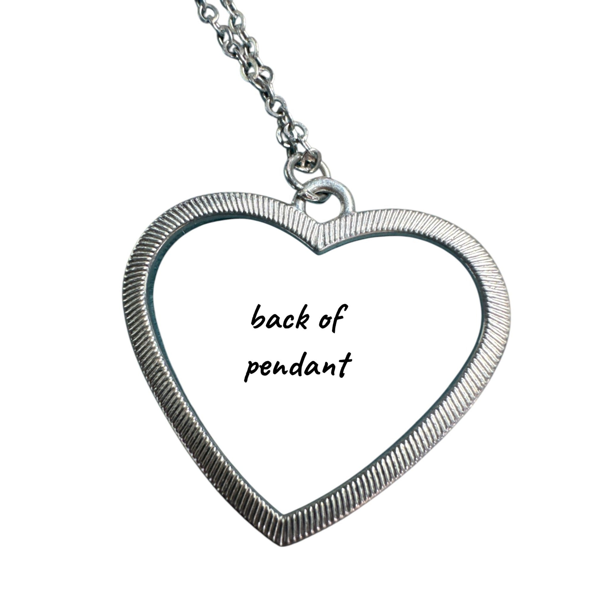 Crystal-Accented Silver-Tone Heart Pendant Necklace With Chain Elegant Open-Heart Design For Women