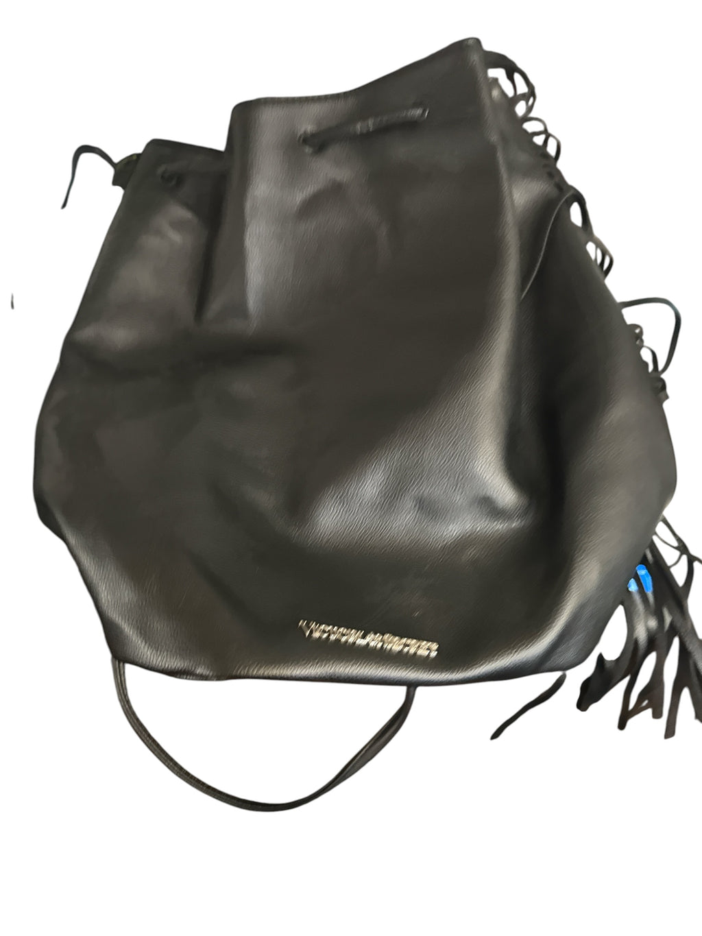 Express Genuine Black Leather Satchel Hand Bag Purse