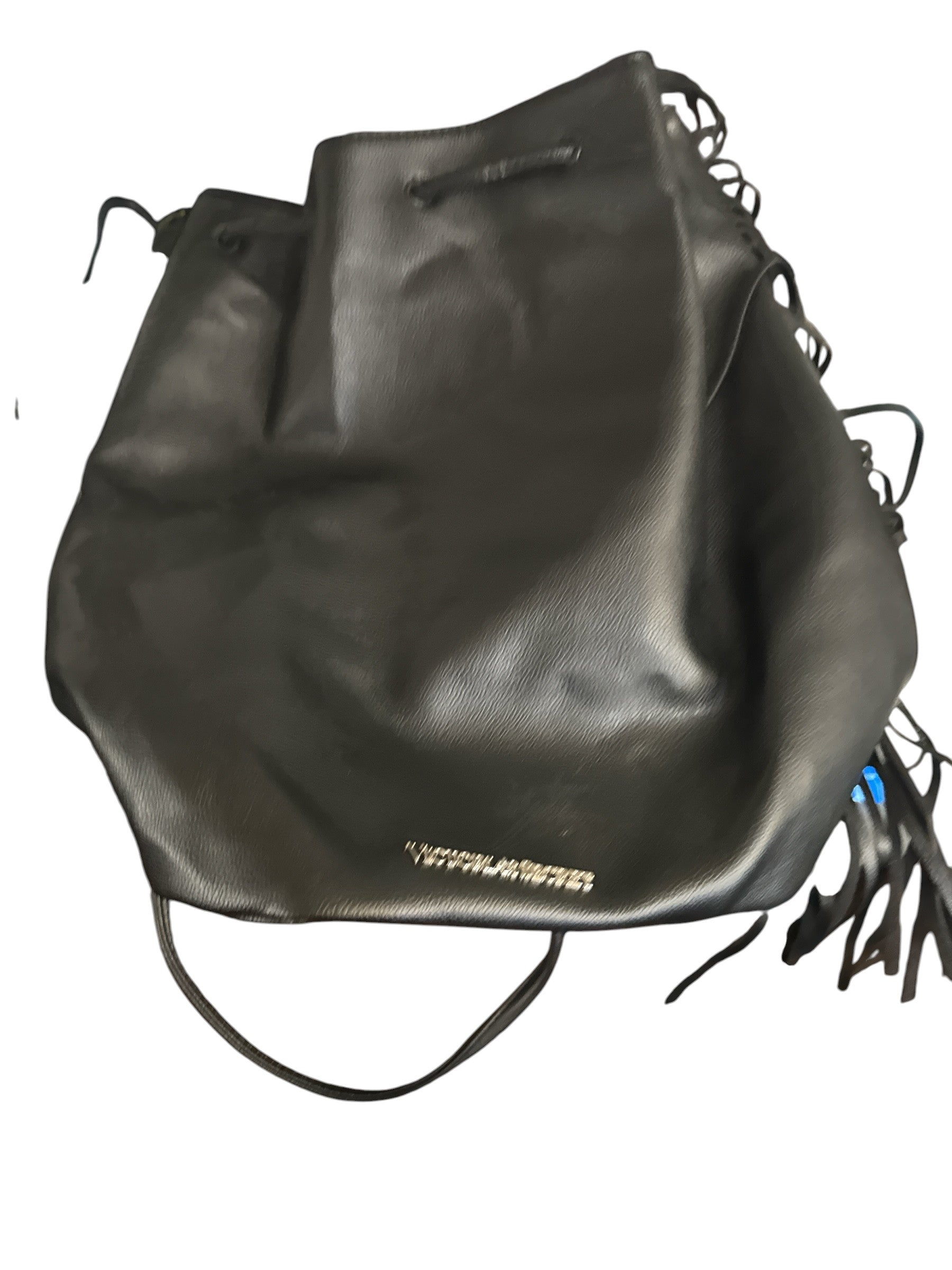 Express Genuine Black Leather Satchel Hand Bag Purse
