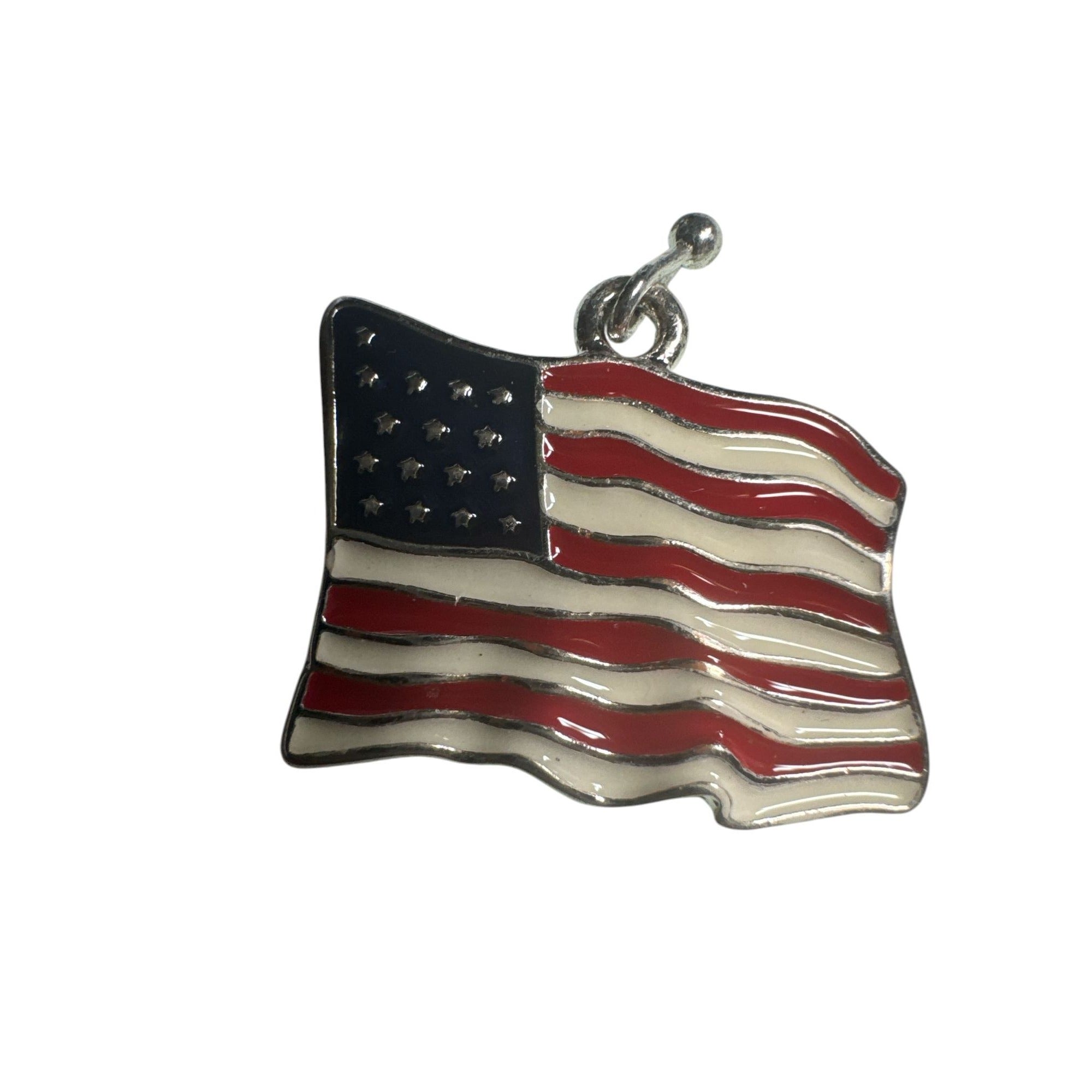 Celebrate 250 Years with these American Flag Drop Earrings with Enamel Finish by Periwinkle by Barlow