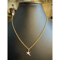 Gold-Plated Chain Necklace With Pink Star Pendant