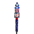 NY Giants Themed Beaded Glitter Pen With Logo Charms For Fans & Collectors