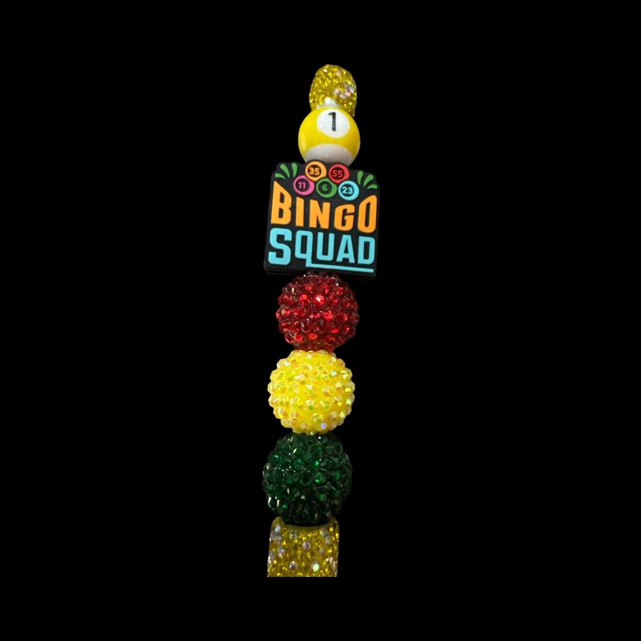 Bingo Squad Bedazzled Pen With Beaded Design For Bingo Enthusiasts
