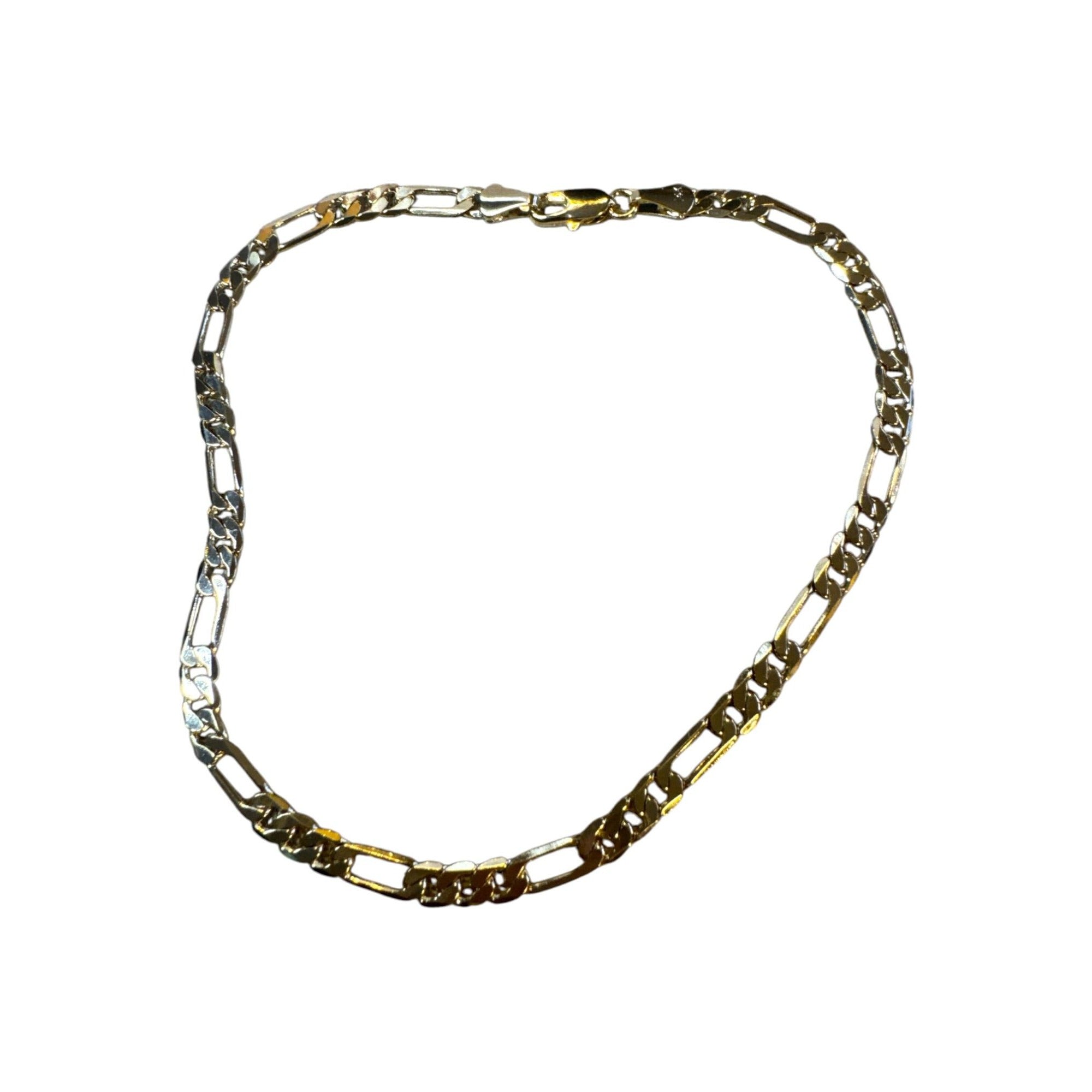 14K Gold Figaro Chain Anklet 9 Inches Elegant & Durable Design For Women