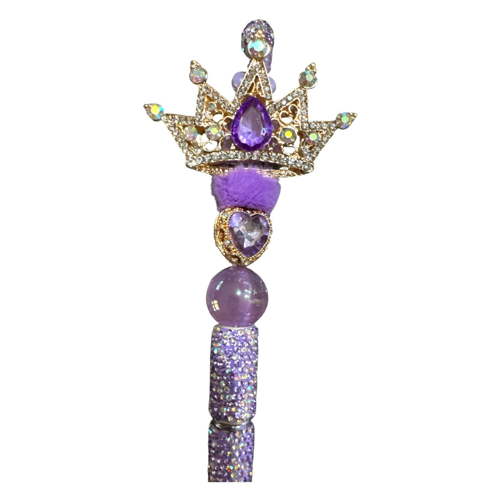 Royal-Inspired Purple Crown Pen With Rhinestones & Gem Accents For Girls Unique Writing Accessory