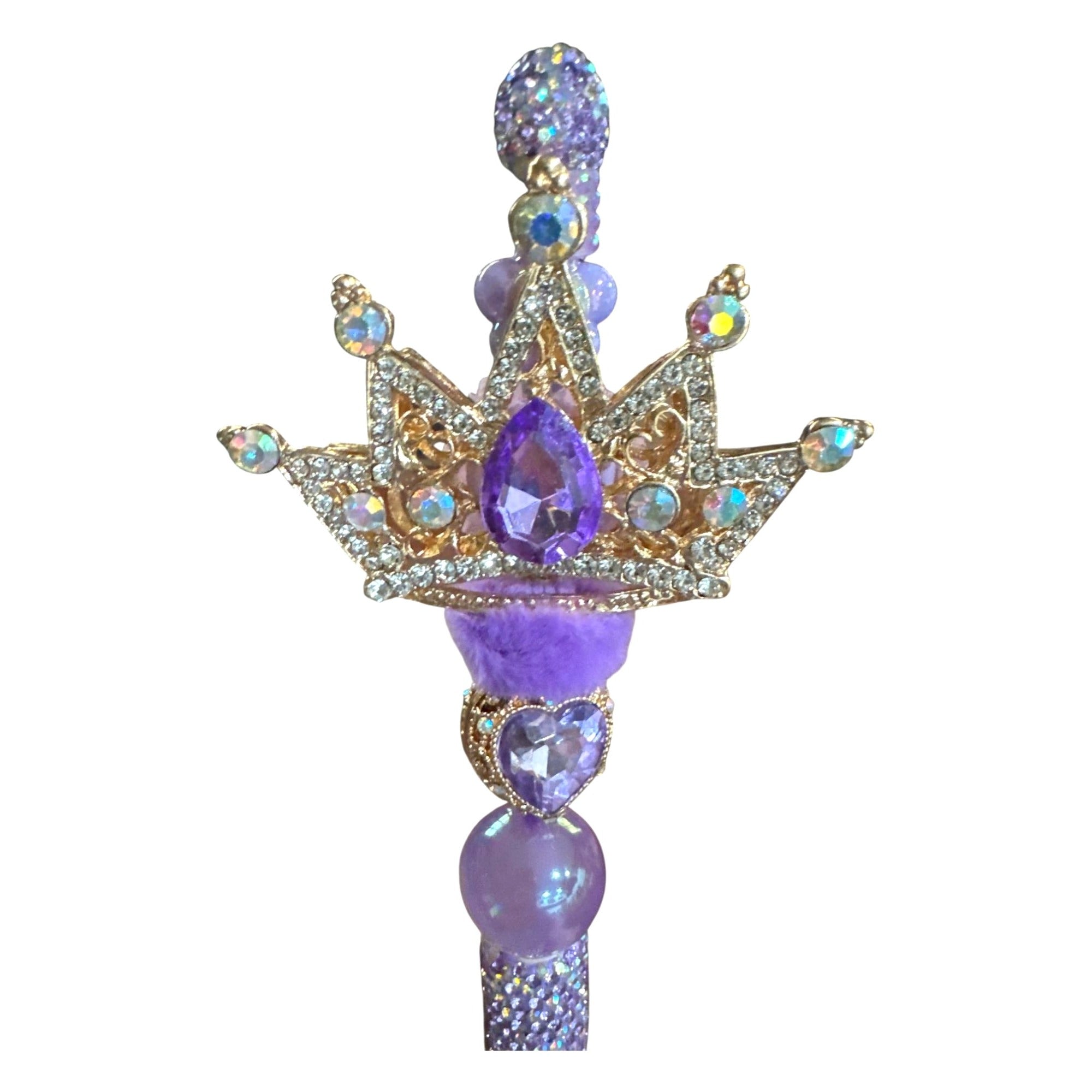 Royal-Inspired Purple Crown Pen With Rhinestones & Gem Accents For Girls Unique Writing Accessory