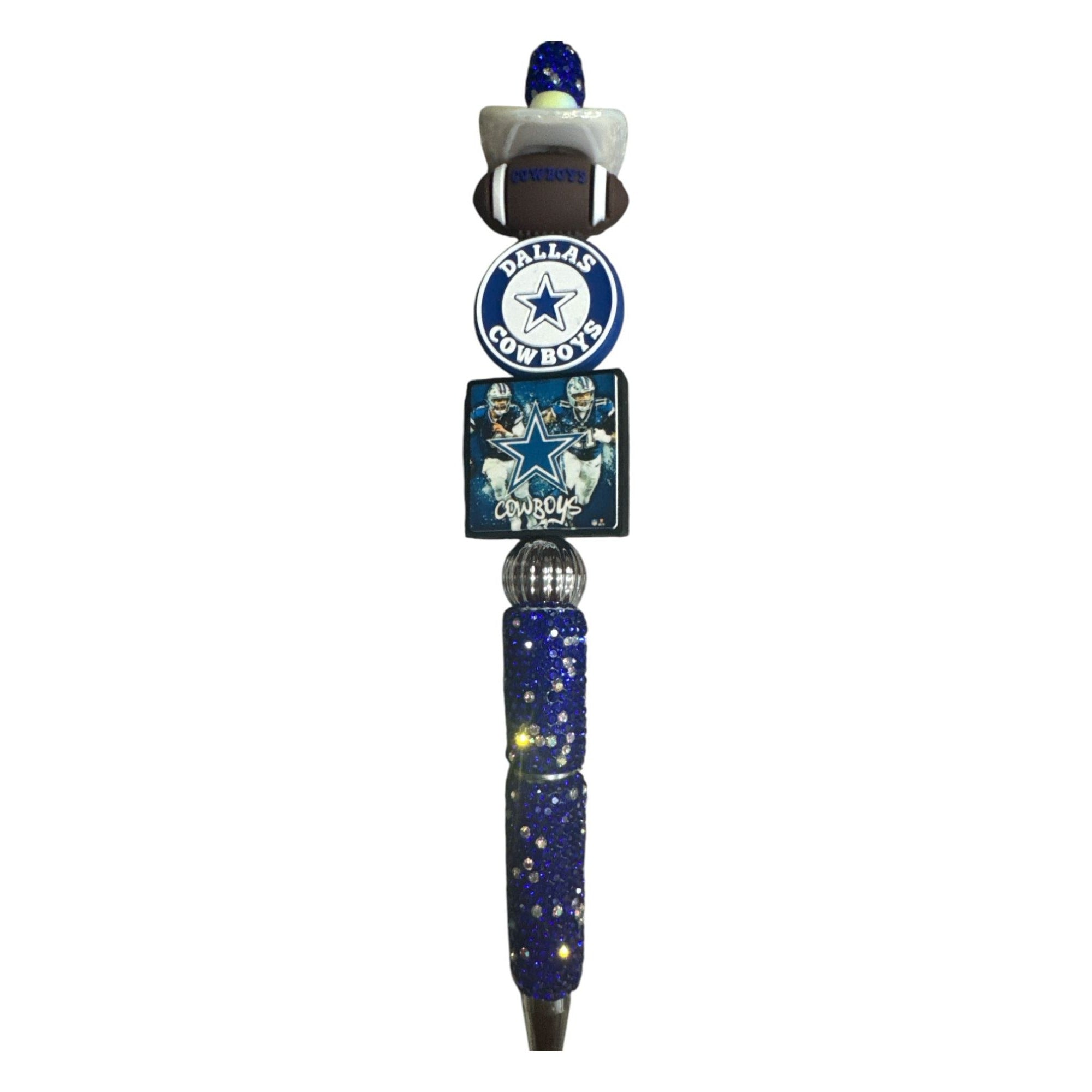 Dallas Cowboys Glitter Pen With Football & Logo Accents For Fans & Collectors