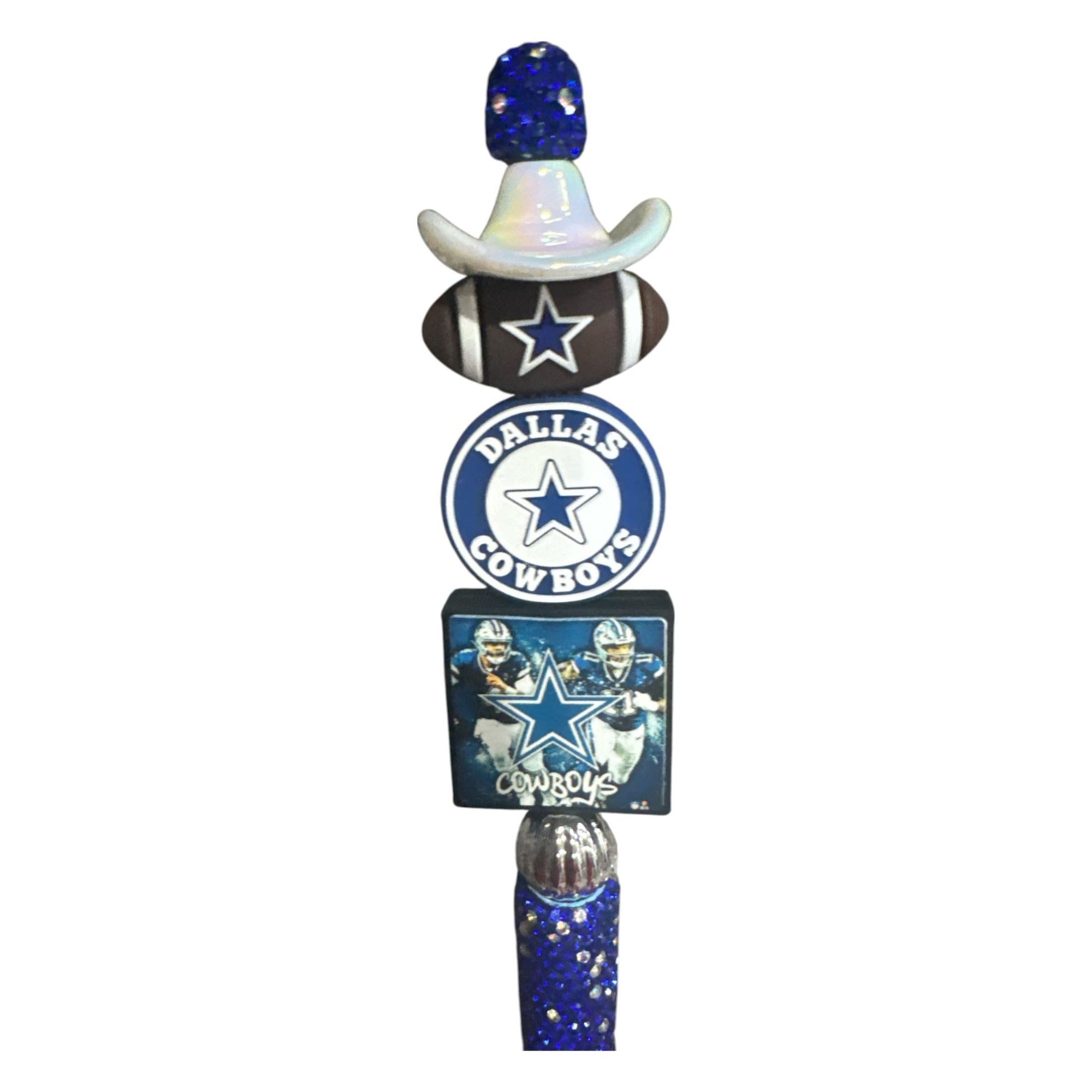 Dallas Cowboys Glitter Pen With Football & Logo Accents For Fans & Collectors