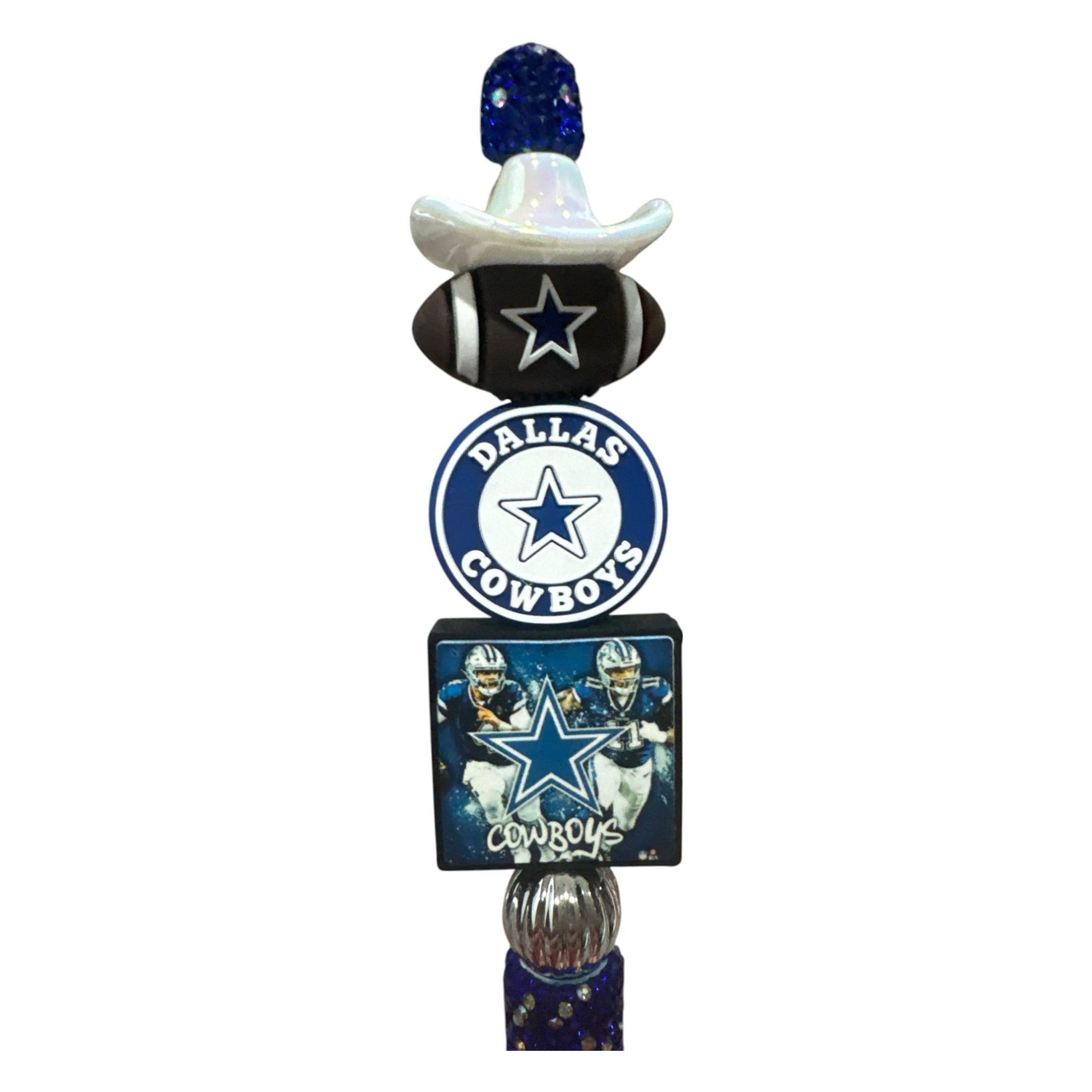 Dallas Cowboys Glitter Pen With Football & Logo Accents For Fans & Collectors