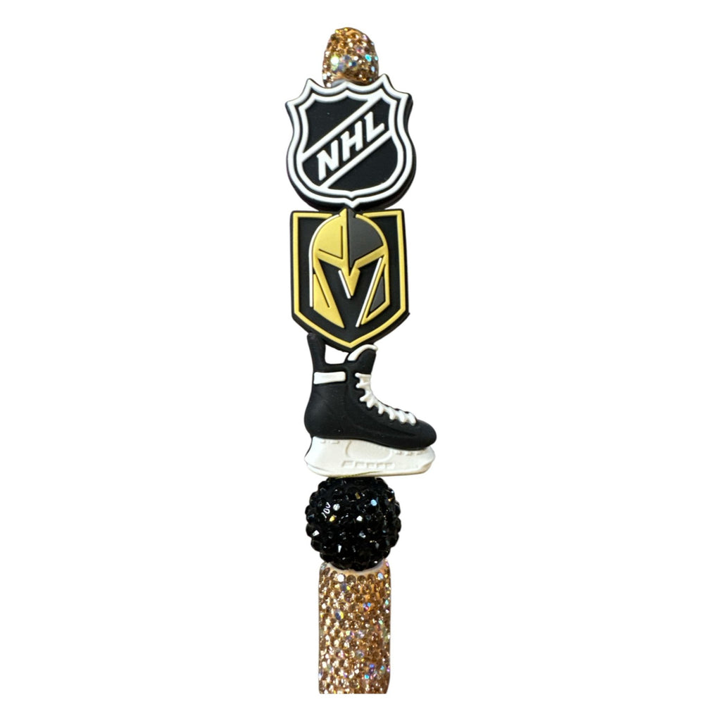 NHL Vegas Golden Knights Rhinestone Ice Skate Pen With Glitter Accents