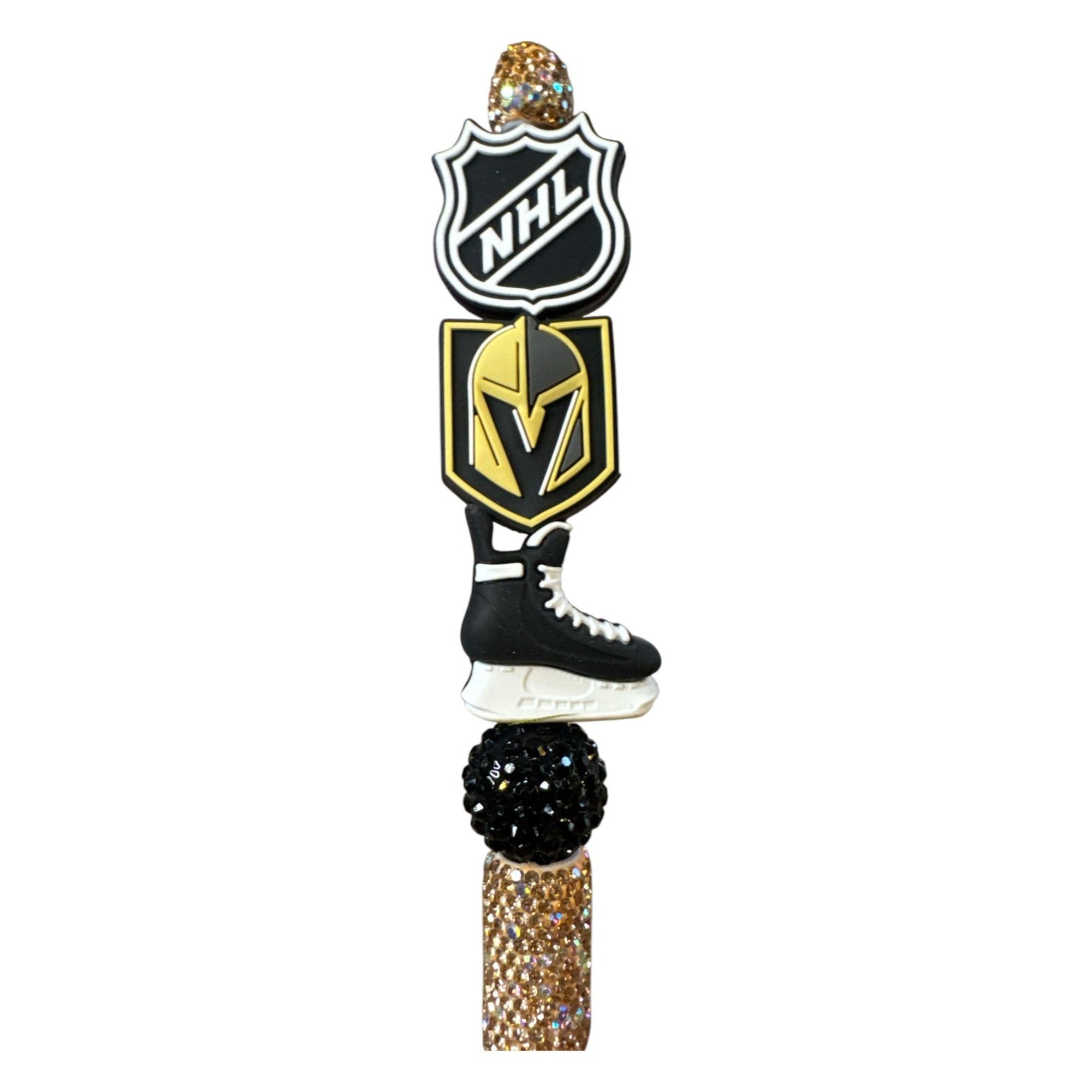NHL Vegas Golden Knights Rhinestone Ice Skate Pen With Glitter Accents