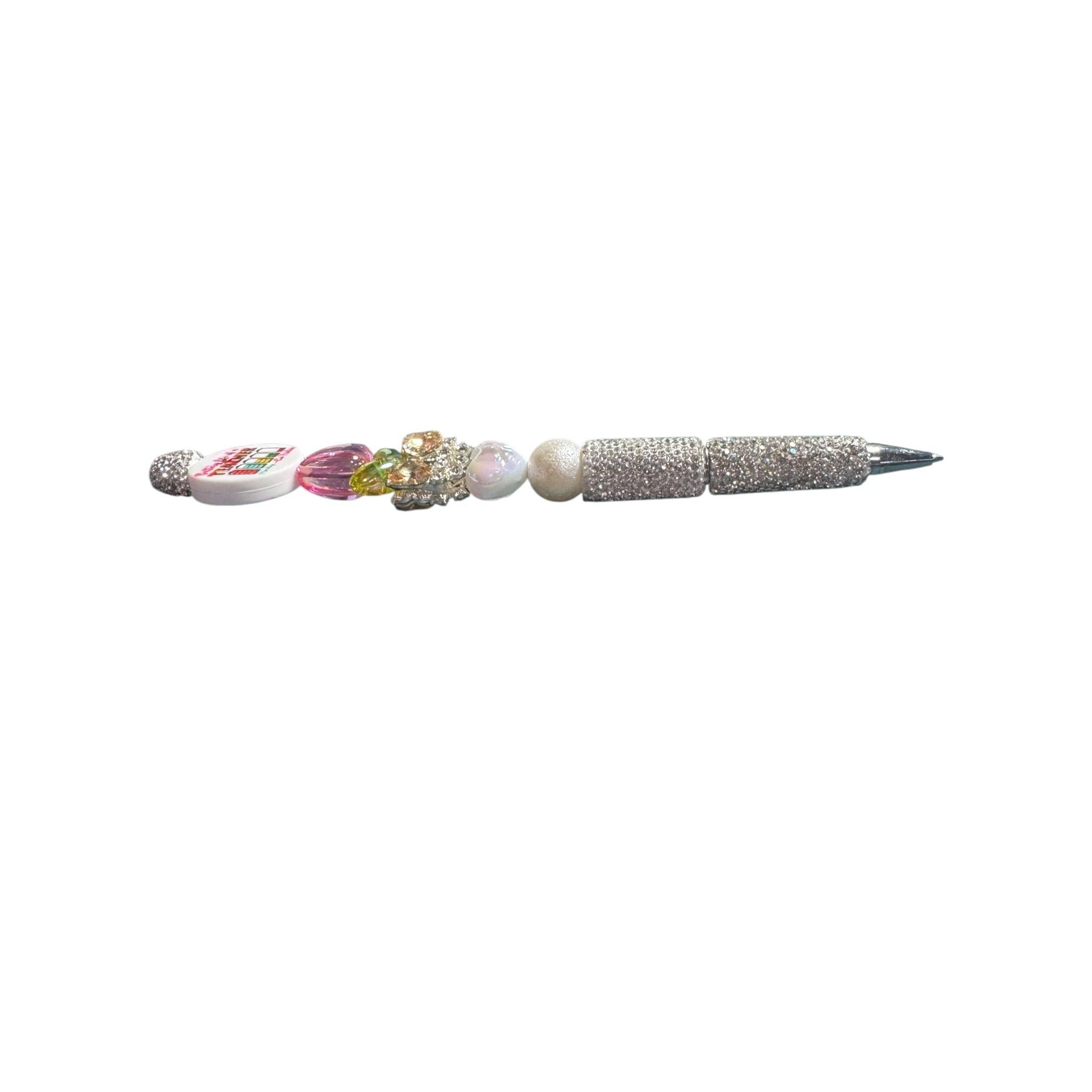Battery Life Of A Teacher Decorative Pen With Rhinestones & Beads For Classroom Gifts
